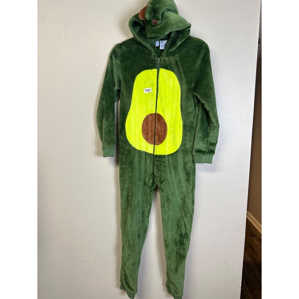12 yr old size 12 alvacado onecie hoodie zip front nwot